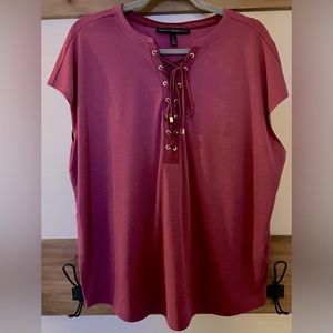 WHBM Super Soft Lace Up Shirt